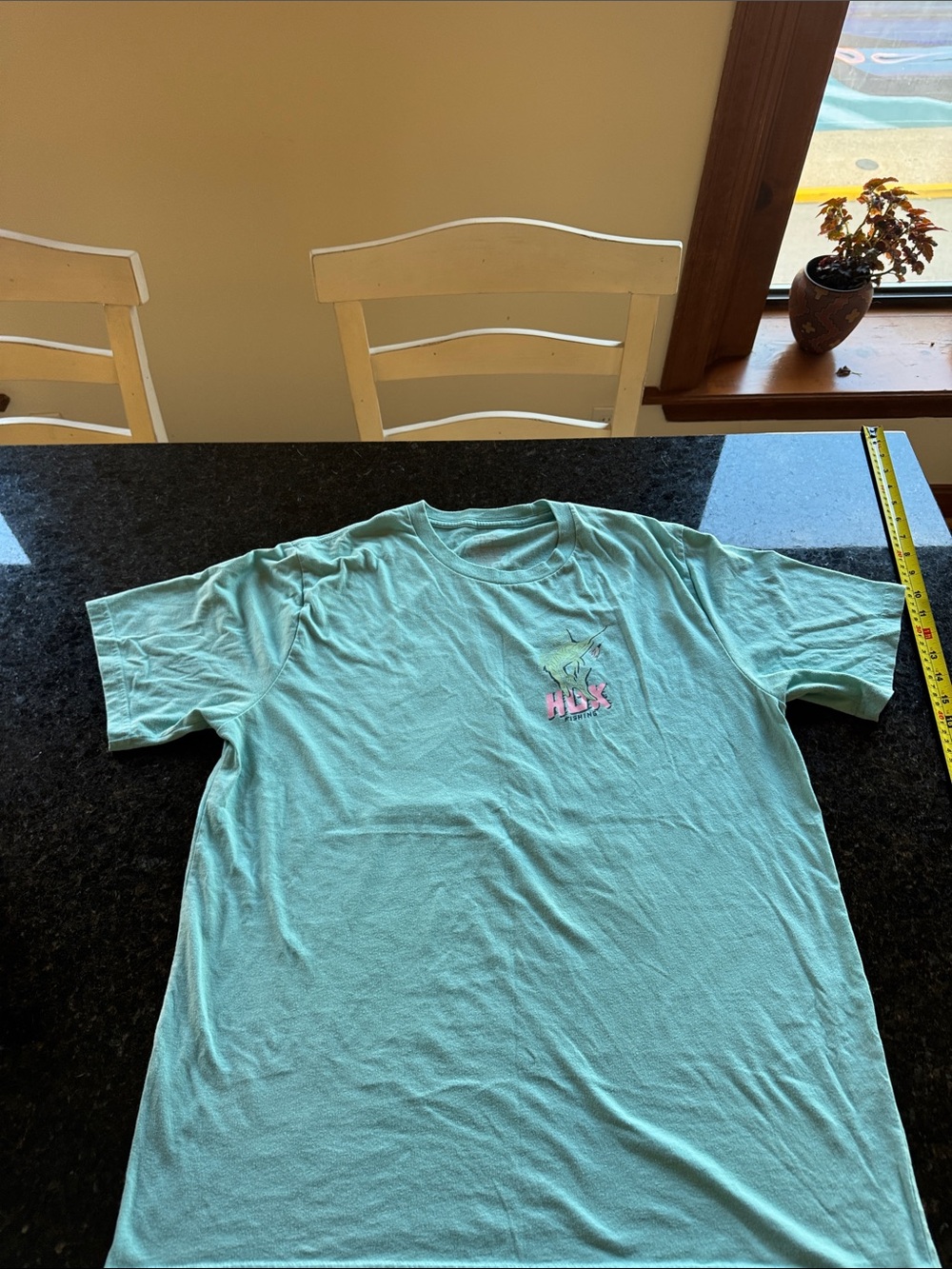 Huk - Seafoam Green with Pink Logo - Short Sleeve Tee